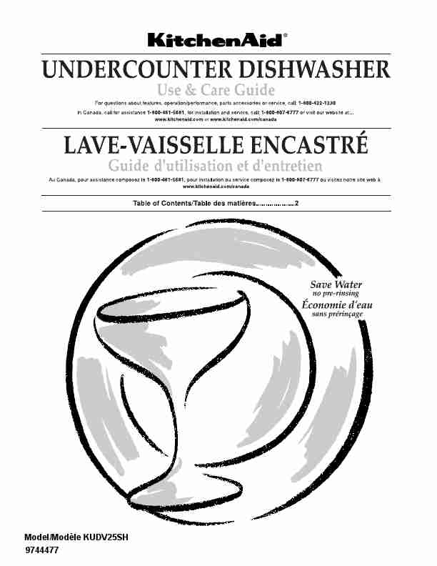 KitchenAid Dishwasher KUDV25SH-page_pdf